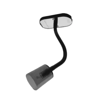 Lampe Led 12V intérieur Noir Satiné avec prise USB plus interrupteur, caravanes, camping-cars et camping-car.