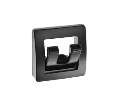 Mini cintre noir polyvalent pliable pour caravanes, camping-cars et camping-cars.