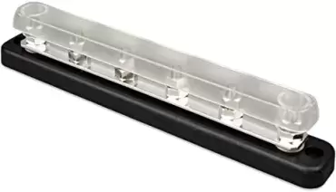 Barre avec 6 connexions Busbar 150AH plus couverture pour installations dans camping-cars et caravanes.