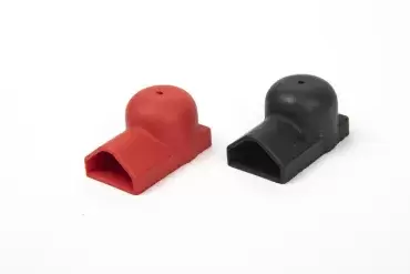 Jeu de capuchons en caoutchouc pour cosses de batterie pour caravanes, camping-cars, camping-cars et 4x4 terrestres.