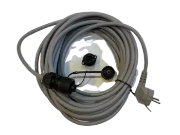 Câble de connexion externe SCHUKO 10 mètres mini prise 220V pour chargeurs de batterie terrestres caravane, camping-car, camping-car et 4x4.