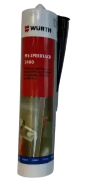 Adhésif d'étanchéité Wurth Black Polymer MS-SPEEDTACK 3400 en 3 secondes pour caravanes, camping-cars et camping-cars.