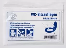 Protecteur de siège de toilette hygiénique pour toilettes portables et fixes. Réf. 96061