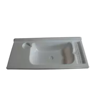 Évier blanc 680x300 mm pour caravanes, camping-cars et camping-cars.