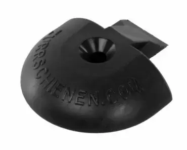 Capuchon/borne rond noir pour barre en aluminium avec entretoises pour crochets de camping-car/caravane. Réf.20-445770
