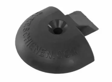 Capuchon/borne rond gris anthracite pour barre aluminium avec entretoises pour crochets camping-car/caravane. Réf.21-445771