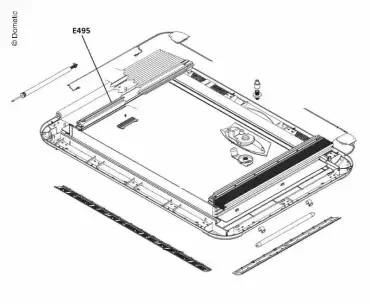 Moustiquaire de remplacement pour puits de lumière Dometic Heki 3/4 pour caravanes, camping-cars et camping-cars. - Réf.E495