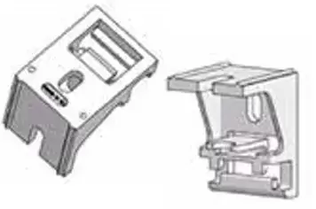 Fixation pour guide de rail de rideau flexible pour caravanes, camping-cars et camping-cars.
