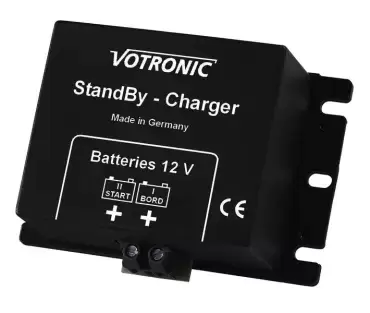 Chargeur de batterie intelligent de marque Votronic pour camping-cars, caravanes et camping-cars.