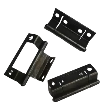 Charnière blister 4 unités 50x23 mm couleur brunie pour camping-car, caravane et camping-car