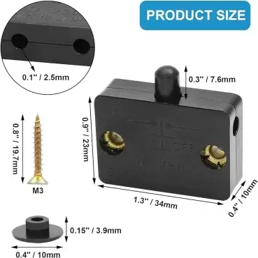 Interrupteur à capteur 12 V avec bouton poussoir pour portes et armoires de caravanes, camping-cars et camping-cars.