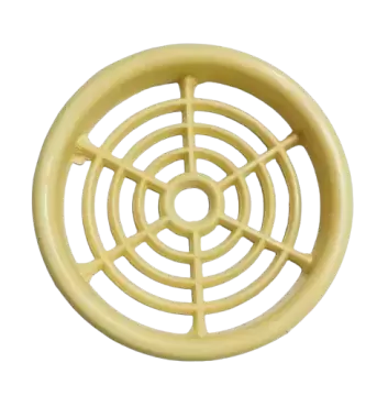 Grille d'aération de meuble ronde 60 mm (crème)