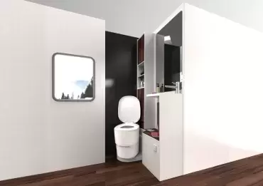 WC Clesana WC SANS eau avec système de sac pour caravanes, camping-cars et camping-cars.