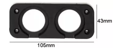 Cadre double pour prises USB, voltmètres, etc. pour caravanes, camping-cars et camping-cars.