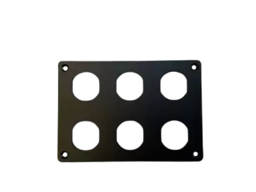 Cadre sextuple pour prises USB, voltmètres, etc. des caravanes, camping-cars et camping-cars.