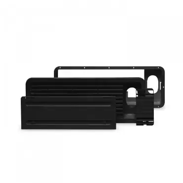Grille noire de remplacement pour réfrigérateur Dometic LS100 avec cheminée pour caravanes, camping-cars et camping-cars.