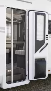 Poignée de porte d'entrée gris foncé pour caravanes et camping-cars. - Réf.10-325018