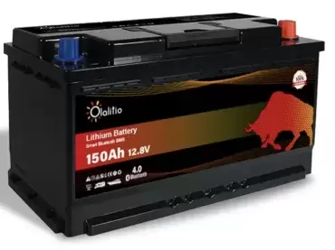 Batterie Lithium 150Ah 12,8V LiFePO4 sous le siège avec BMS Bluetooth pour camping-cars et caravanes.