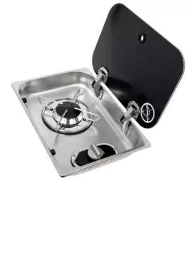 Couvercle en verre 4 mm Réchaud 2 feux NAVY LOAD NL21000 pour caravanes, camping-cars et camping-cars.