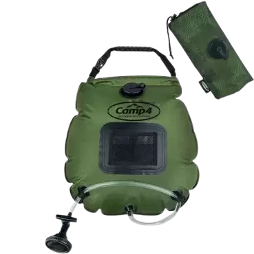 Douche solaire portable de 20 litres pour camping-cars et 4x4 tout-terrain.
