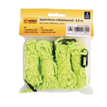 Corde de tension polyvalente avec attache rapide, 3 mètres de long, 3 mm, 4 pièces, tentes et auvents.