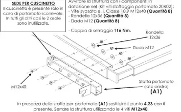 Kit supplémentaire de barres type femelle pour installation sur boules d'attelage camping-car.