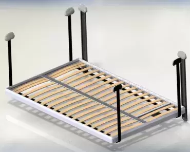 Lit de pavillon électrique Lippert Toscana 200x130 cm pour camping-cars et camping-cars.