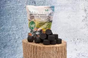 Briquettes de charbon de bambou Casus 1 kilo pour barbecues, camping, caravaning.