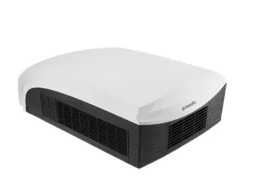 Climatiseur de plafond blanc Mestic RTA-2500LW avec diffuseur blanc exclusif, pour caravanes, camping-cars et camping-cars.