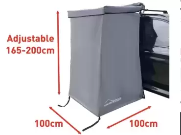 Cabine de douche pliable portable avec éclairage LED pour camping-cars et véhicules tout-terrain 4x4.