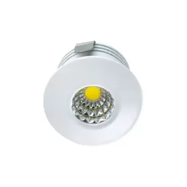 Projecteur LED COB blanc rond 12V pour montage encastré dans les caravanes, camping-cars et caravanes.