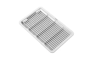 Grille extérieure blanche pour réfrigérateur Dometic LS330, destinée aux caravanes, camping-cars et fourgons aménagés.