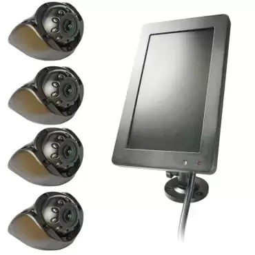 Kit 360º con 4 Camaras marcha atras para autocaravanas y camper.