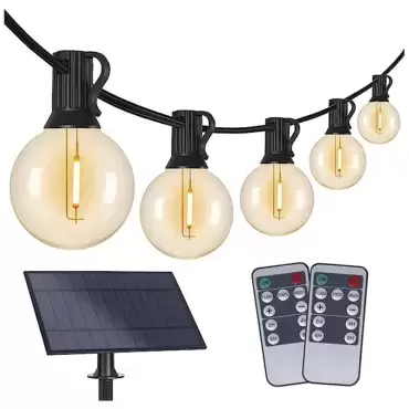 Guirnalda solar decorativa 10 MTS. IP65 2700K Camping Caravaning y overland 4x4.