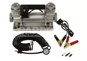 Compresseur d'air double tête 150 PSI, 150 L/MIN pour caravanes, camping-cars, camping-cars et 4x4 terrestres.