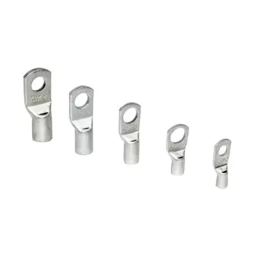 Borne métallique pour câble de 6 mm avec trou de vis de 5,3 mm.