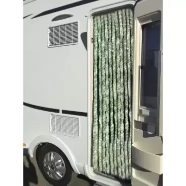 Rideau tricolore porte d'entrée caravane camping-car