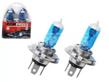 Boitier 2 ampoules H4 30% PLUS TYPE XENON bleu 12v 60/55w universel camping-car camping-car