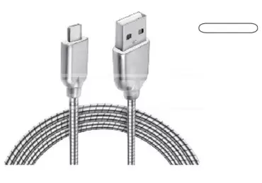 Câble de charge et de données en métal pour Iphone 8 broches 1 mètre