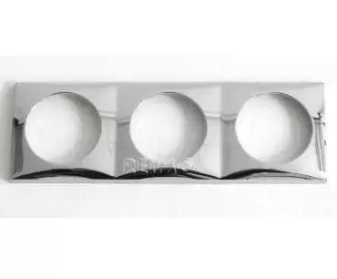 Cadre triple ligne Berker pour interrupteurs et prises de couleur CHROME pour caravanes, camping-cars et camping-cars.