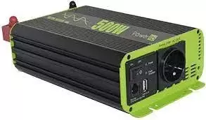 Convertisseur de courant onde pure POWERLI 500W avec télécommande pour camping-cars, camping-cars et 4x4 terrestres.
