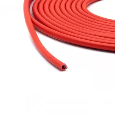 Profil en caoutchouc ROUGE en forme de U pour la protection des portes et la décoration des véhicules.