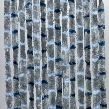 Rideau en velours gris-bleu MIX 560x1850 caravane camping-car