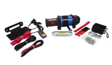 Treuil 12V, 2040KG, couleur Bleu pour 4X4 Overland et remorques.