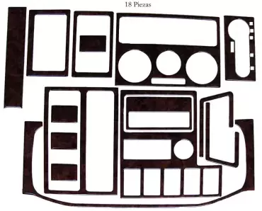 Déc. Tableau de bord VW Trans. T4 09/1998> bois 18 pcs.