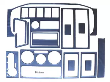 Déc. Tableau de bord VW Trans. T4 09/1998> argent 18 pièces.
