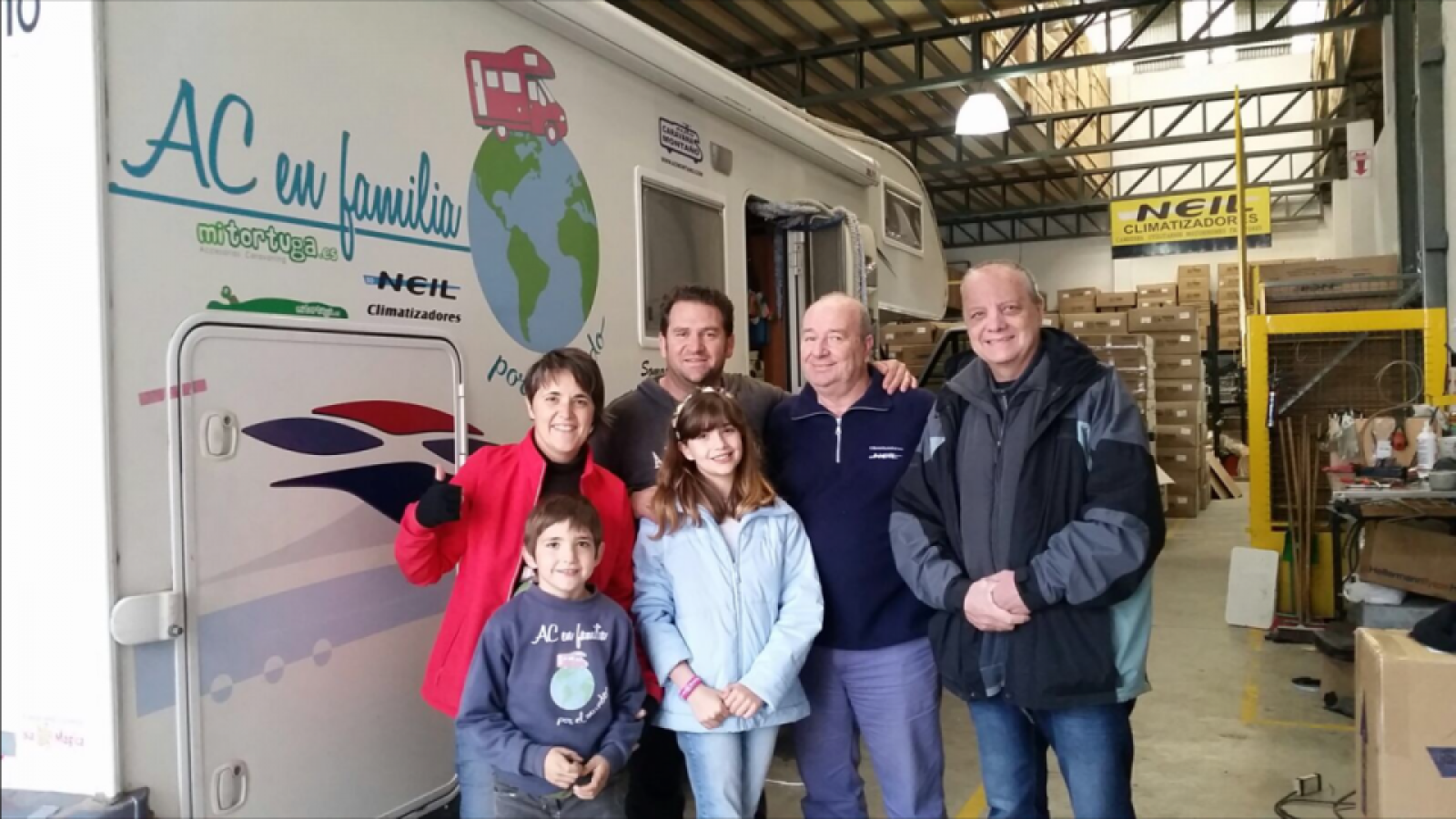 PARRAINAGE DE MITORTUGA.ES ET CLIMATISEURS NEIL MOTORHOME EN FAMILLE