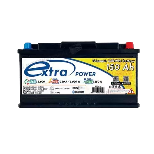 Bateria de LiFePo4 ExtraPower L5 150AH para autocaravanas y camper.