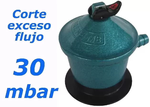 Regulador gas 30mbar con limitador de flujo caravana autocaravana