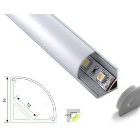 Perfil de aluminio con luz led 2 metros ideal para toldo exterior autocaravana